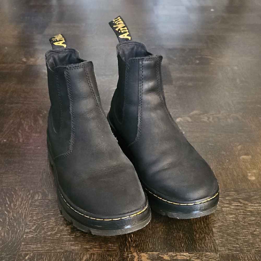 Dr. Martens Black Leather Ankle Boots